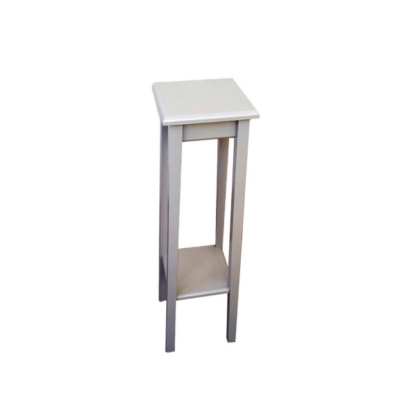Colonna in legno arredo portavaso SMALL H77 Laccato Tortora