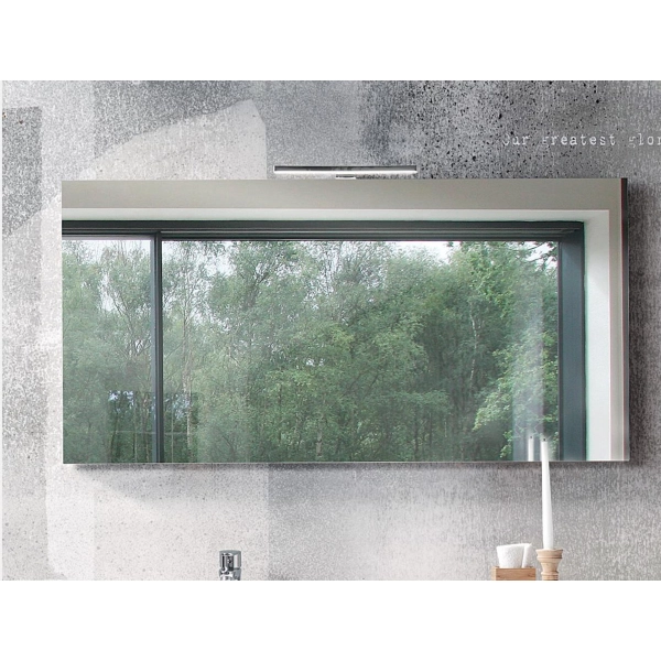 Espejo rectangular con moderna lámpara LED CLEO 120X60