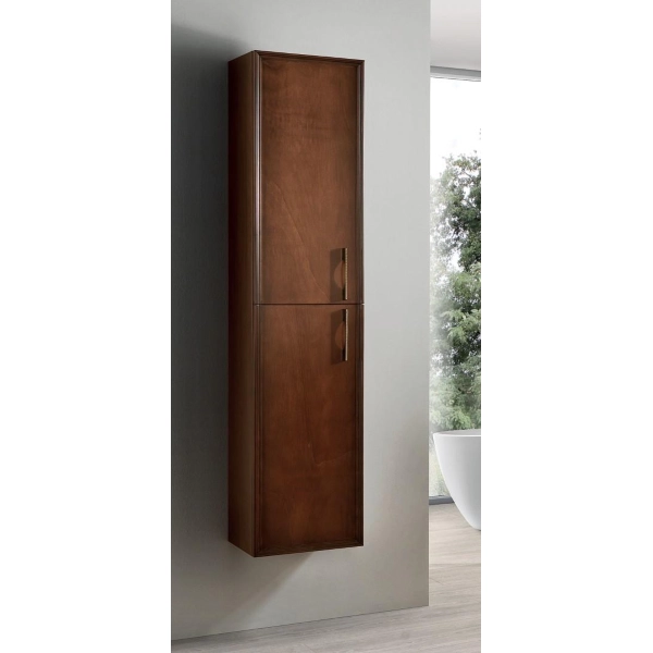 Columna de baño moderna reversible CLASSIC con 2 puertas LIGHT WALNUT