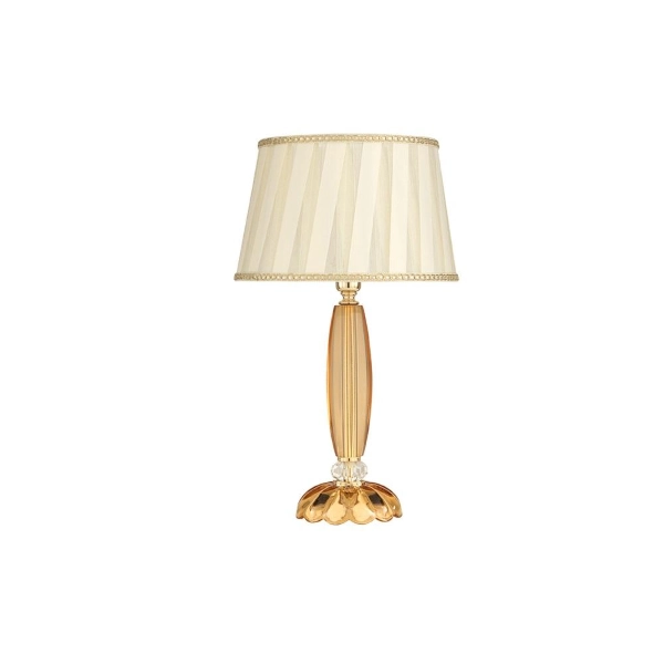 CECILIA lampe de table en cristal ambre 25x45 cm