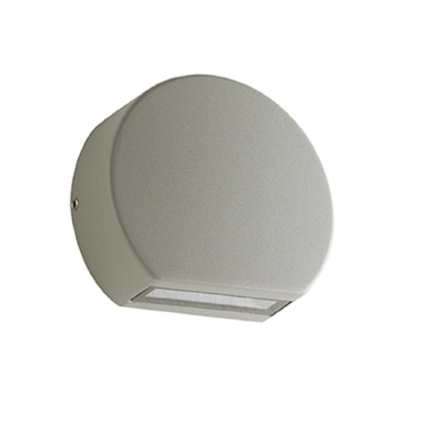 Aplique de exterior de aluminio SUN PLATA 10x3 cm