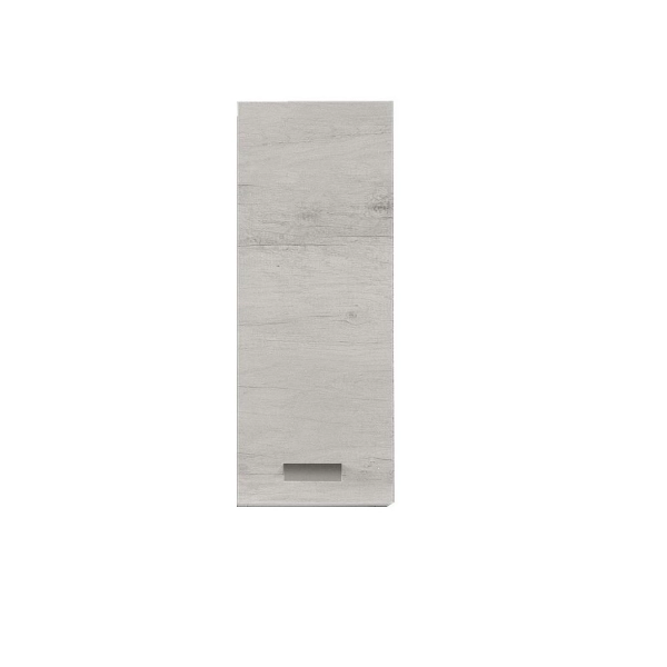 Einzelwandschrank mit 25x16xH71 cm Türöffnung nach links WEISSE EICHE