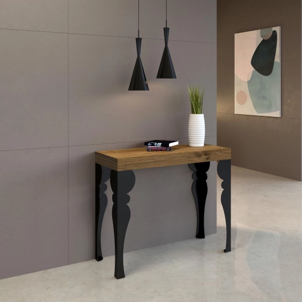 Console extensible PAXON SMALL 10 places en chêne naturel