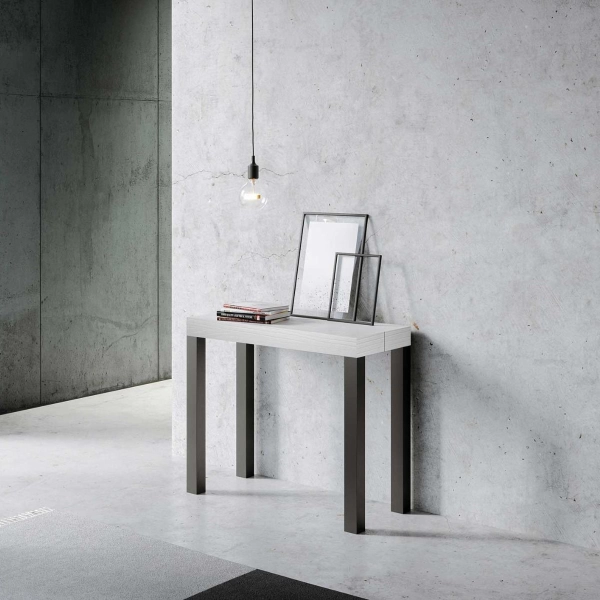 Console extensible pour 10 personnes, modèle EVERYDAY SMALL en frêne blanc