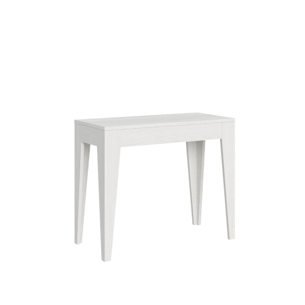 Consolle allungabile Isotta Small 90x42 Bianco Frassino fino a 198 cm