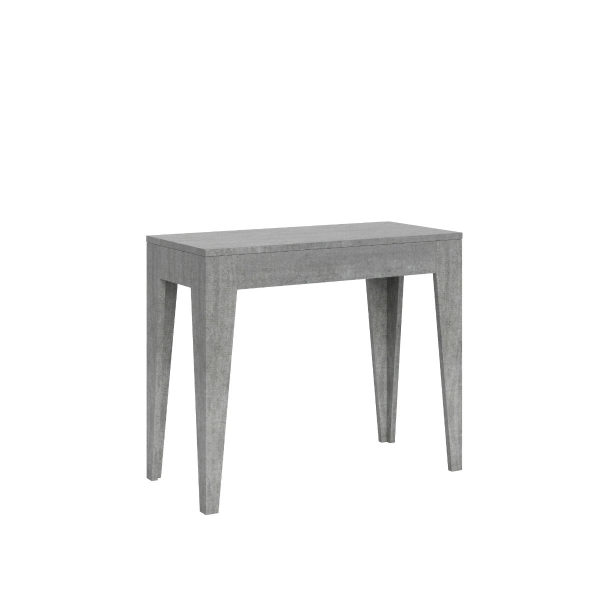Consolle allungabile Isotta Small 90x42 Cemento fino a 198 cm