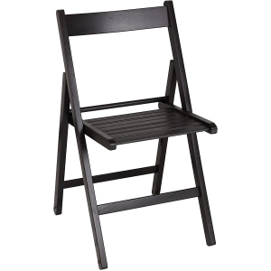 BLACK colored wooden folding chair 1 piece