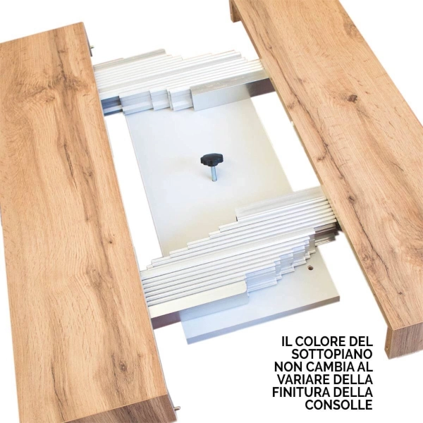Table console extensible en ciment Karamay, jusqu'à 3 mètres, 14 places assises