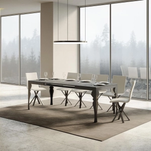 Extendable table up to 420 cm PAXON Evolution 160 concrete finish top