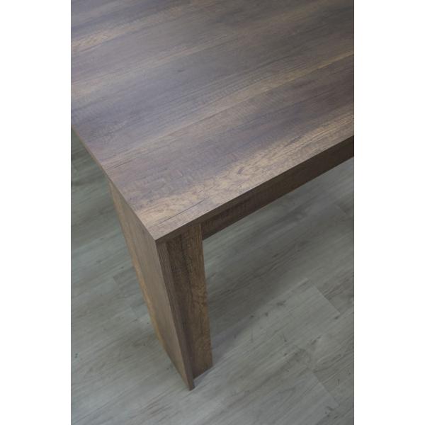 Petite console extensible Mia en noyer 90x42/198 cm avec 10 sièges