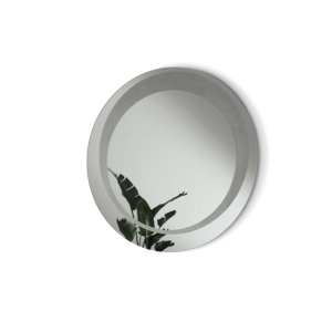 Specchio tondo con decorazione sabbiata D90 cm LEVI Fumè