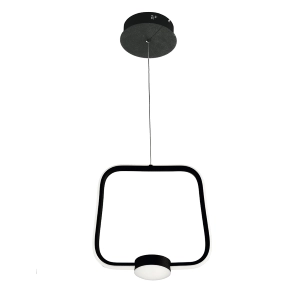 Lámpara colgante LED 28W - negro moderno ALFA Piccolo D32 cm