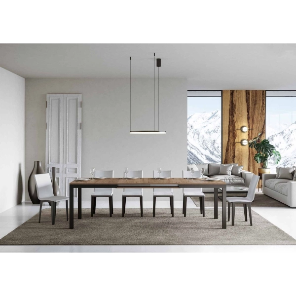 Ausziehbarer Tisch bis 440 cm EVERYDAY Evolution 180 mit Platte in Eiche natur natural