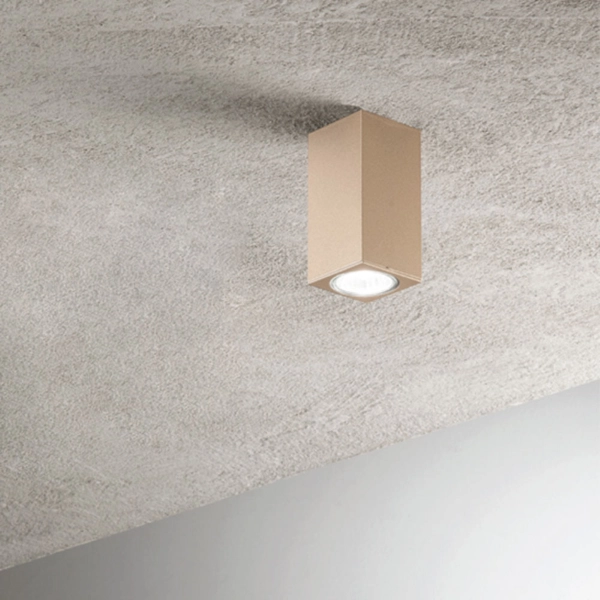 Foco de interior dorado moderno - ALOA 1 luz GU10 6x12 cm