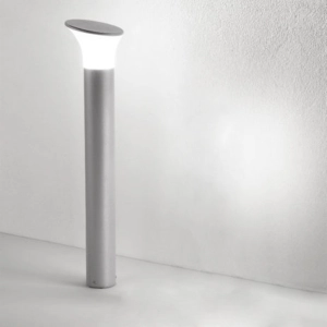 Pilona ARES de aluminio pintado PLATA H80