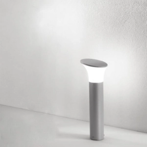 Bolardo ARES de aluminio pintado PLATA H50