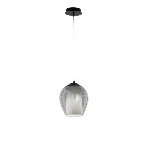 Lámpara de suspensión D20 cm - vidrio soplado ahumado BONNIE MOD1