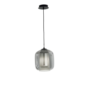Suspension lamp D22 cm - smoked blown glass BONNIE MOD2