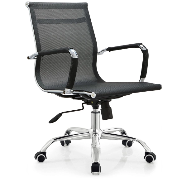Fauteuil de bureau avec vérin à gaz et dossier bas - KOG B noir