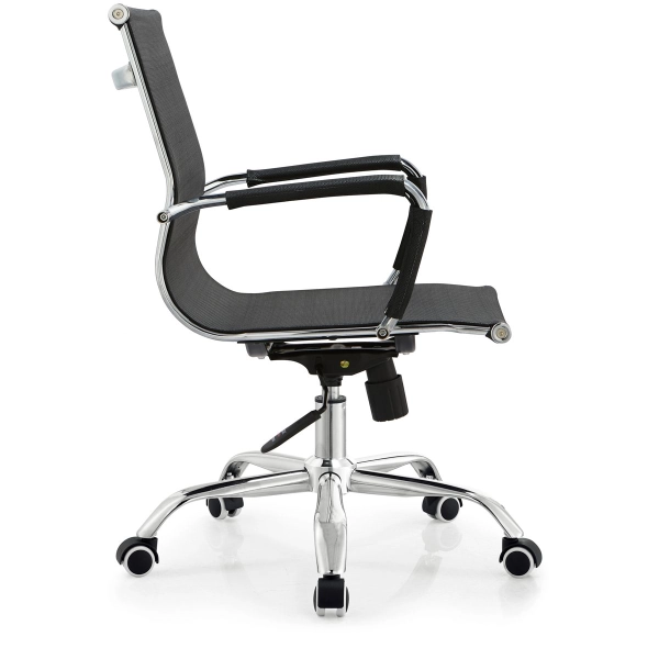 Fauteuil de bureau avec vérin à gaz et dossier bas - KOG B noir