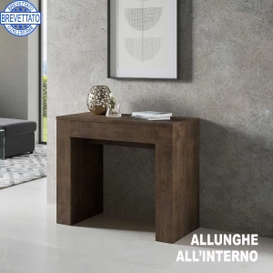 Consolle allungabile 90x49 cm New Extra Noce fino a 307 cm