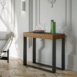 Consolle 90x40 cm allungabile a 196 cm ELETTRA SMALL Abete Tinto