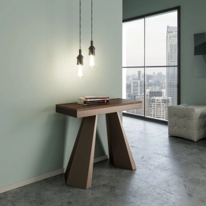 Consola extensible a 300 cm DIAMANTE EVOLUTION abeto teñido con marco de oso 90x40 cm