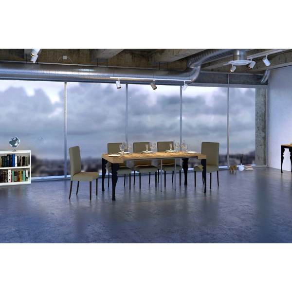Console extensible PAXON SMALL 10 places en chêne naturel