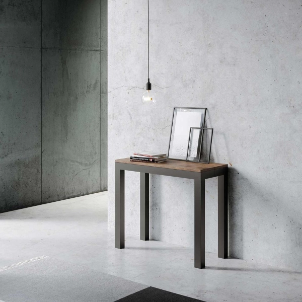 Console murale extensible 14 places, 300 cm, EVERYDAY EVOLUTION, Noyer