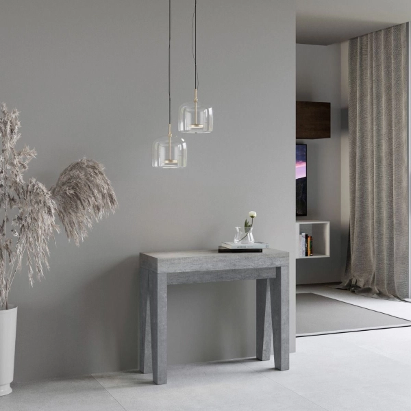 Table console murale extensible NAXY SMALL 10 places en ciment