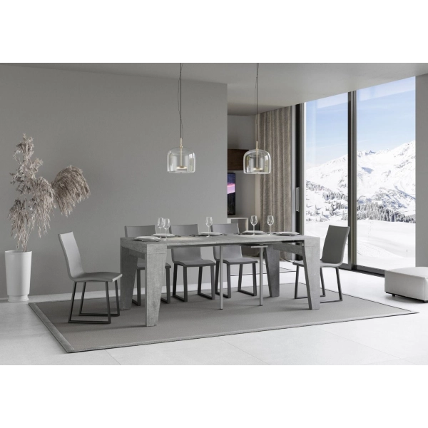 Table console murale extensible NAXY SMALL 10 places en ciment