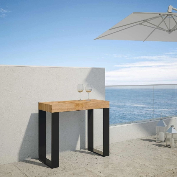 Konsole ORCHIDEA PREMIUM Tanne gebeizt auf 290 cm ausziehbar