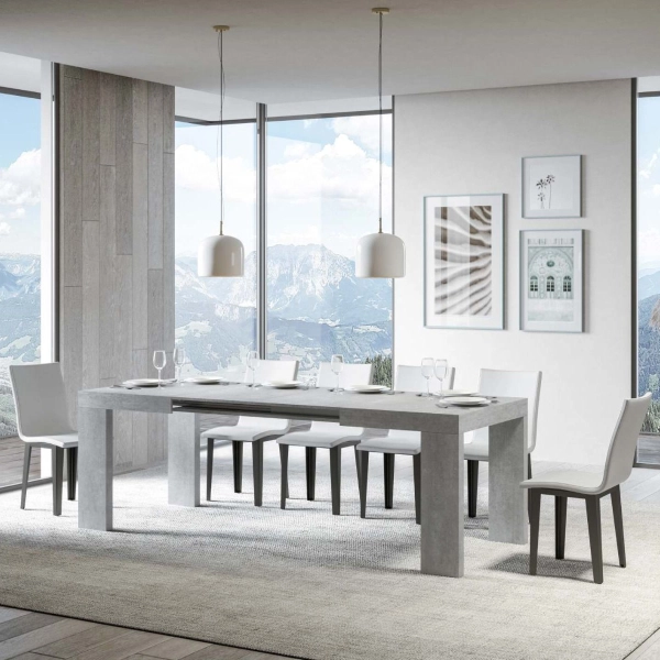 ROXELL Tisch 90x130 erweiterbar auf 234 cm Beton