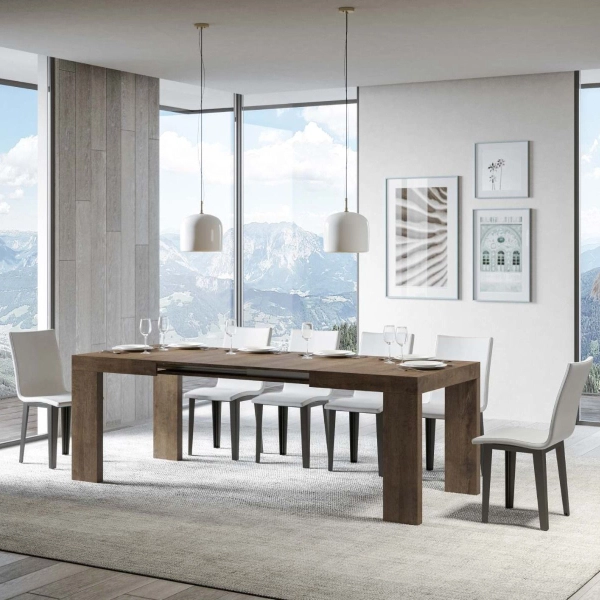 ROXELL Tisch 90x130 erweiterbar auf 234 cm Nussbaum