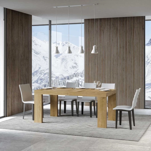 Table ROXELL 90x160 extensible à 264 cm chêne naturel