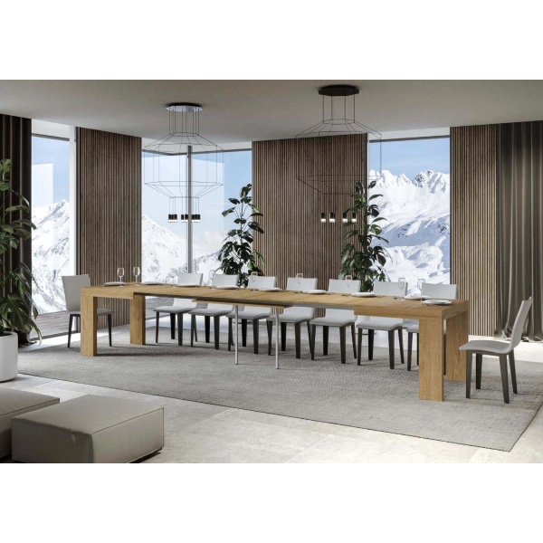 Mesa ROXELL roble natural 90x180 extensible a 440 cms