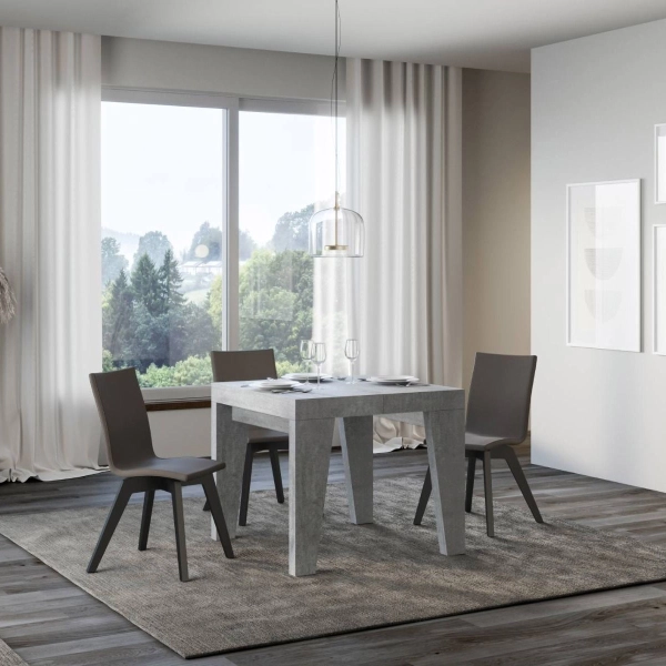 Mesa de cemento NAXY 90x90 extensible a 246 cms