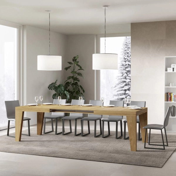 Mesa NAXY 90X160 roble natural extensible a 264 cms