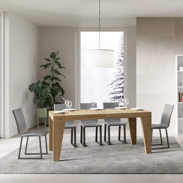 Mesa NAXY 90X160 roble natural extensible a 264 cms
