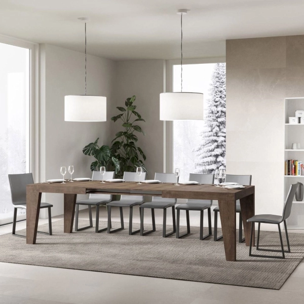 Mesa NAXY nogal 90X160 extensible a 264 cms