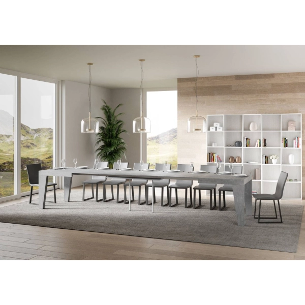 Mesa hormigón NAXY 90x180 extensible a 440 cms