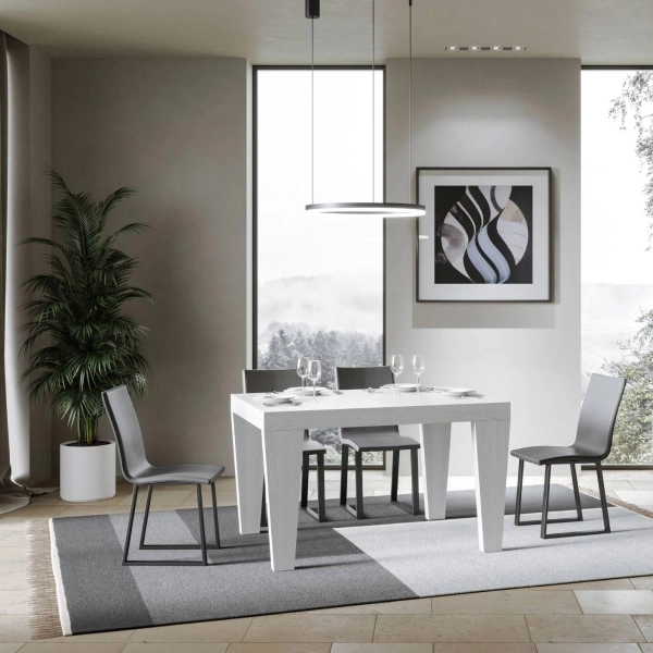 Mesa SPIMBO fresno blanco 90X130 extensible a 234 cms