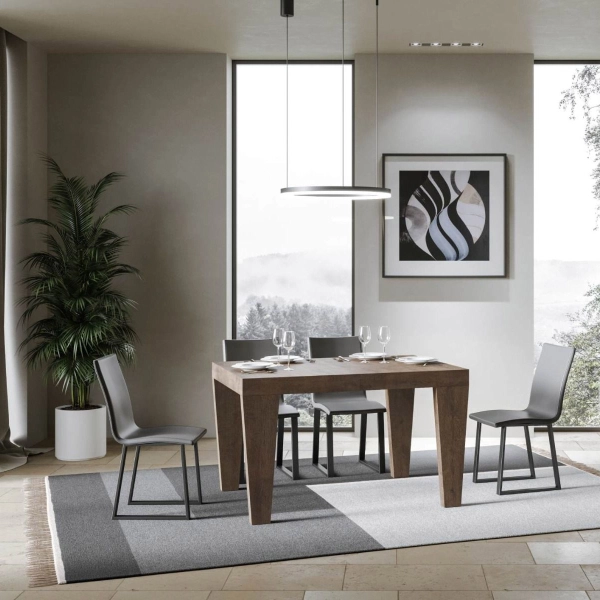 Mesa SPIMBO nogal 90x130 extensible a 390 cms