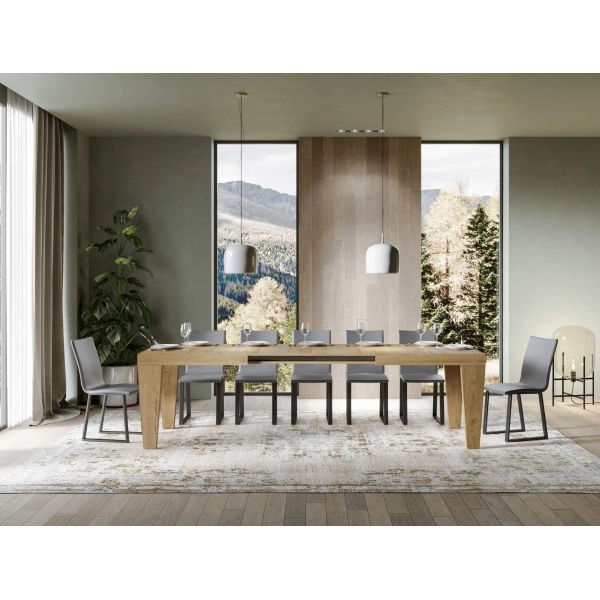 Mesa SPIMBO 90X180 roble natural extensible a 284 cm