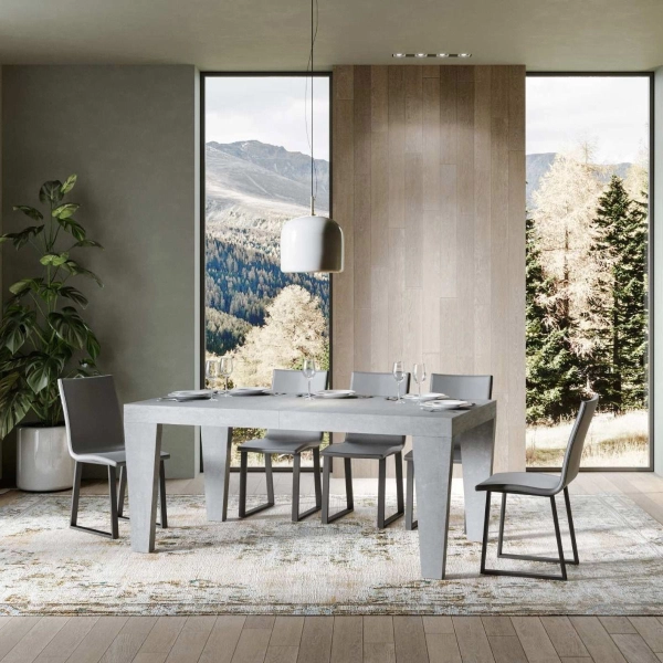 Tavolo Spimbo Allungabile Cemento 90x180 Allungato 440