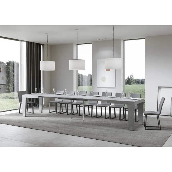 Mesa hormigón SPIMBO 90x130 extensible a 390 cms