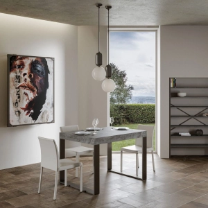 Tavolo TECNO 90X130 Cemento allungabile a 390 cm