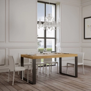 Table extensible à 284 cm TECNO 90X180 chêne nature