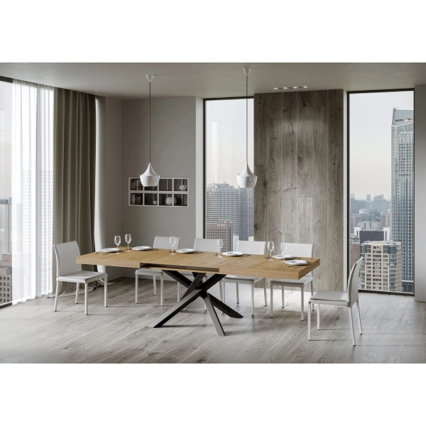 Mesa VOLANTIS roble natural 90X160 extensible a 264 cms