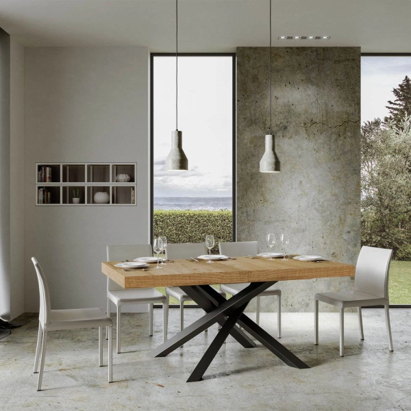 Mesa VOLANTIS roble natural 90X160 extensible a 264 cms